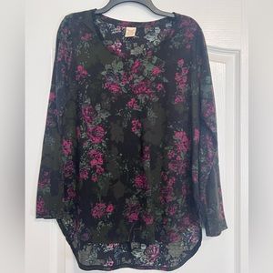 Floral Long-sleeved Top